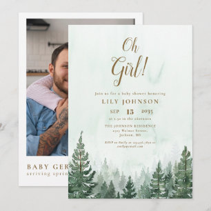 Invitation Code QR de photo de Baby Shower sur le thème Oh Gi