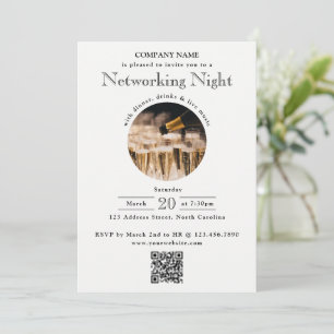 Invitation Code QR de photo pour un dîner de réseautage d'aff