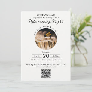 Invitation Code QR de photo pour un dîner de réseautage d'aff