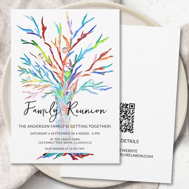Invitation Code QR de réunion de famille Family Tree (Créateur téléchargé)