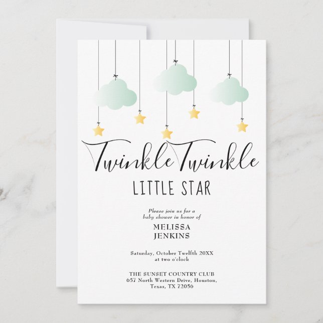 Invitation Code QR de Twinkle Twinkle Little Star pour Baby S (Devant)
