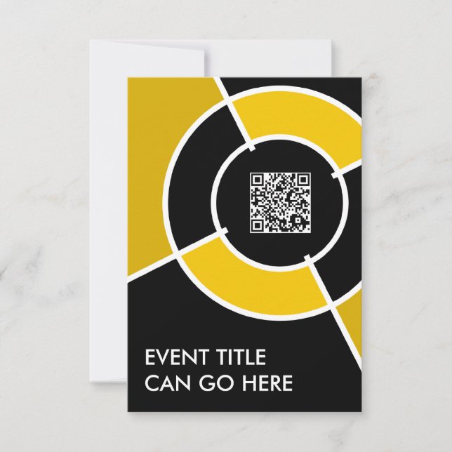 Invitation code QR du bullseye orange (Devant)