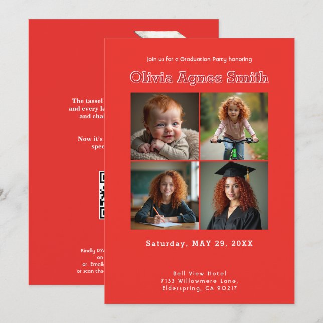 Invitation Code QR du Collège Red Legacy (Devant / Derrière)