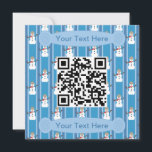 Invitation Code QR du détective Blue Snowman amusant et fanta<br><div class="desc">Amusants et fantaisie : Des icônes amusantes sur un arrière - plan de rayures pour un effet plus formel. Faites la promotion de votre bureau, de votre entreprise et de vos produits, d'un événement communautaire, d'un rassemblement d'église ou même d'une famille. Le code QR facilite la liaison à votre site...</div>