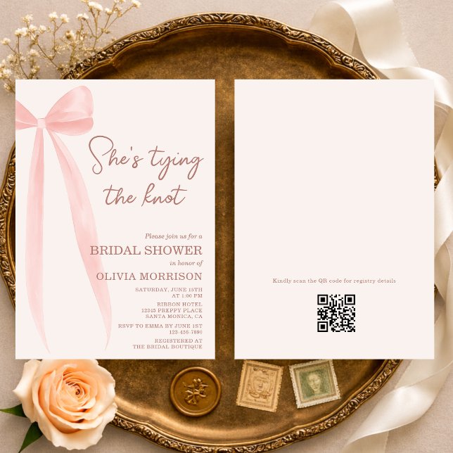 Invitation Code QR Elle Se Marie Arc Nuptial Enterrement de V (Créateur téléchargé)