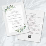 Invitation Code QR Eucalyptus tout en un Mariage<br><div class="desc">Apportez une touche de nature à votre journée spéciale avec notre belle aquarelle Eucalyptus Greenery Faire-part de mariage.</div>