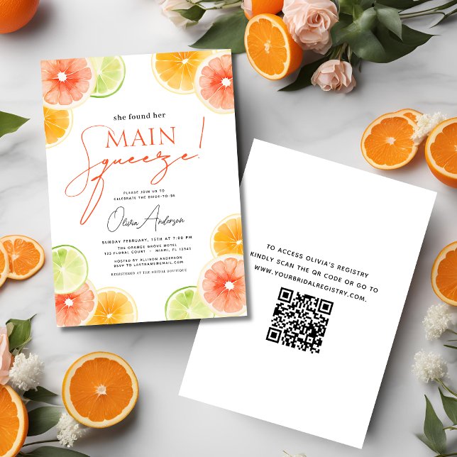 Invitation Code QR - Fête des mariées principale de stries d' (Créateur téléchargé)