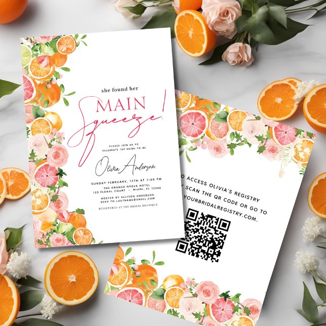 Invitation Code QR - Fête des mariées principale de stries d' (Créateur téléchargé)
