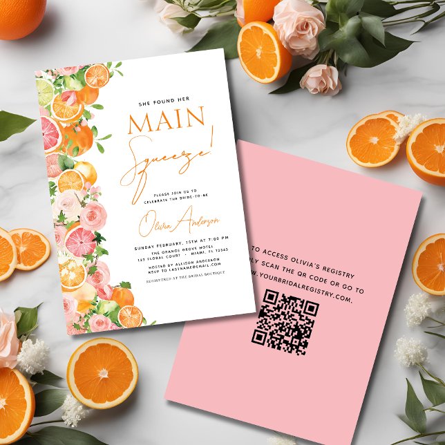 Invitation Code QR - Fête des mariées principale de stries d' (Créateur téléchargé)