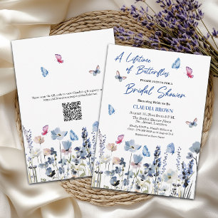 Invitation Code QR Fleurs de Jacinthe pour Baby Shower