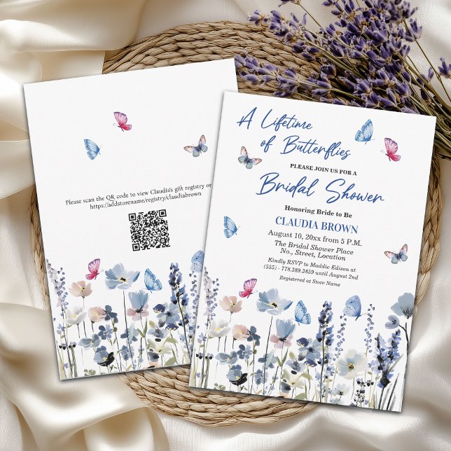 Invitation Code QR Fleurs de Jacinthe pour Baby Shower (Créateur téléchargé)