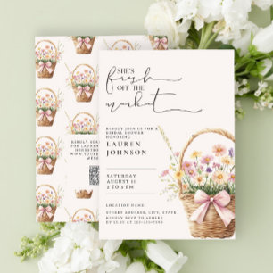 Invitation Code QR Fresh Off the Market Floral Bridal Shower