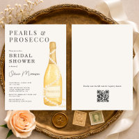Code QR Mariage aux Perles et Prosecco pour Enterr