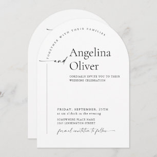 Invitation Code QR Mariage minimaliste élégant