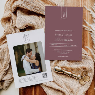 Invitation Code QR minimal d'arche géométrique poussiéreuse m