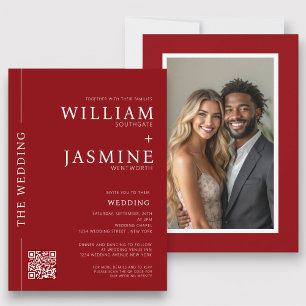 Invitation Code QR minimal moderne et tout-en-un photo