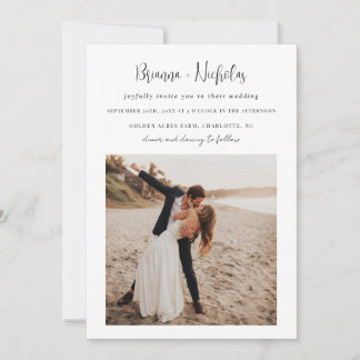 Invitation Code QR minimal tout en un Mariage