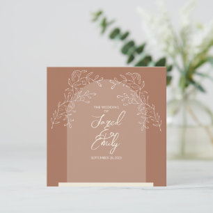 Invitation Code QR Mocha Brown Arch