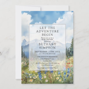 Invitation Code QR Mountain Adventure Baby Shower Tout En Un