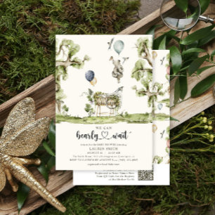 Invitation Code QR Nous Pouvons à peine attendre Baby Shower 