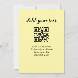 Invitation code QR personnalisé simple ajoutez votre nom text