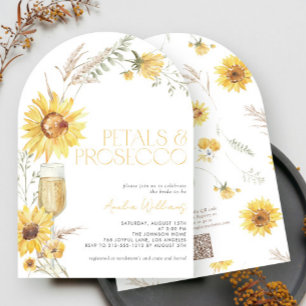 Invitation Code QR - Pétales et Fête des mariées de tournesol