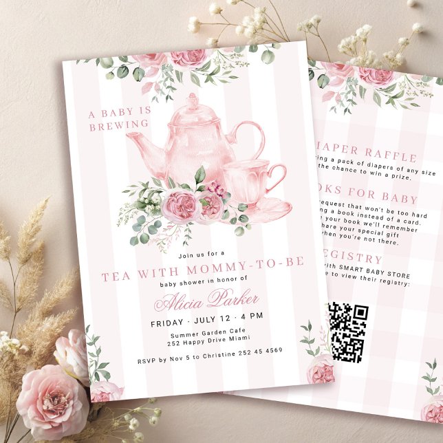 Invitation Code QR pour l'annonce de la naissance d'une petit (Créateur téléchargé)