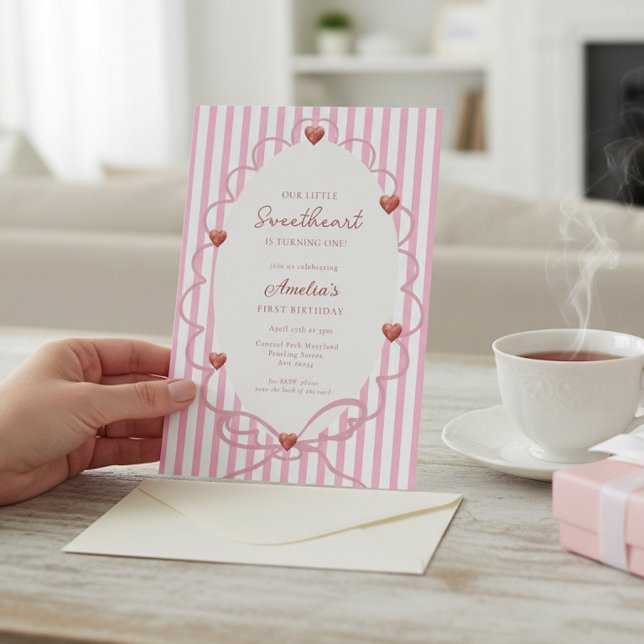 Invitation Code QR pour le premier anniversaire Sweetheart Pi (Créateur téléchargé)