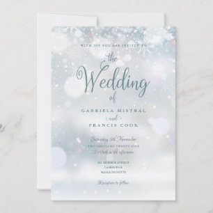 Invitation Code QR pour mariage sous les premiers flocons de 