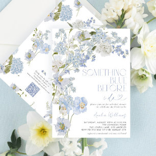 Invitation Code QR Something Blue Before I Do Floral Shower