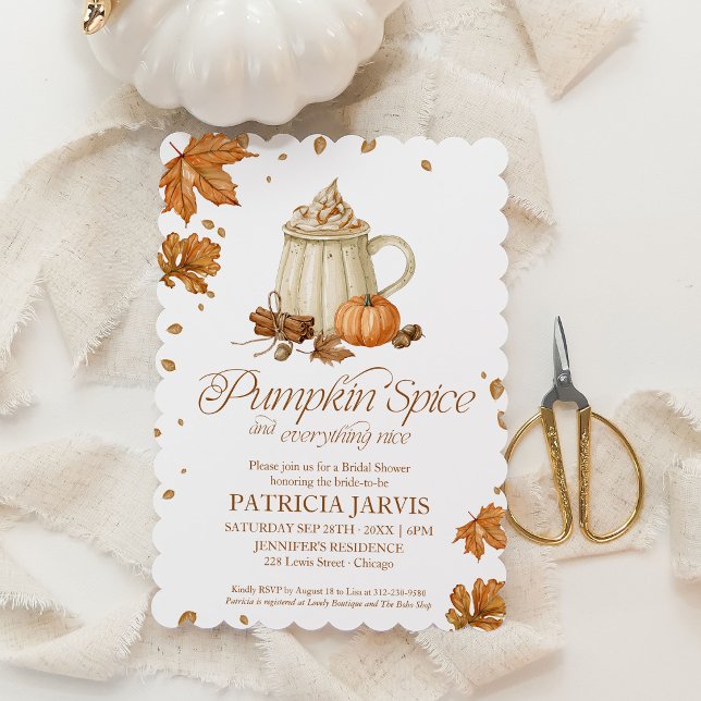 Invitation Code QR Spice de Citrouille Mariage Automnal de la (Créateur téléchargé)