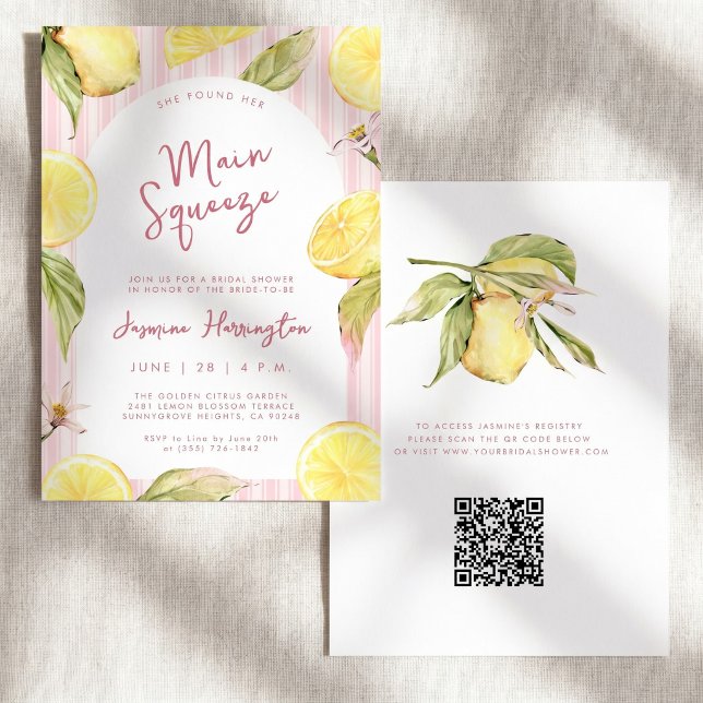 Invitation Code QR Squeeze Principal Fête de Mariage au Citro (Créateur téléchargé)