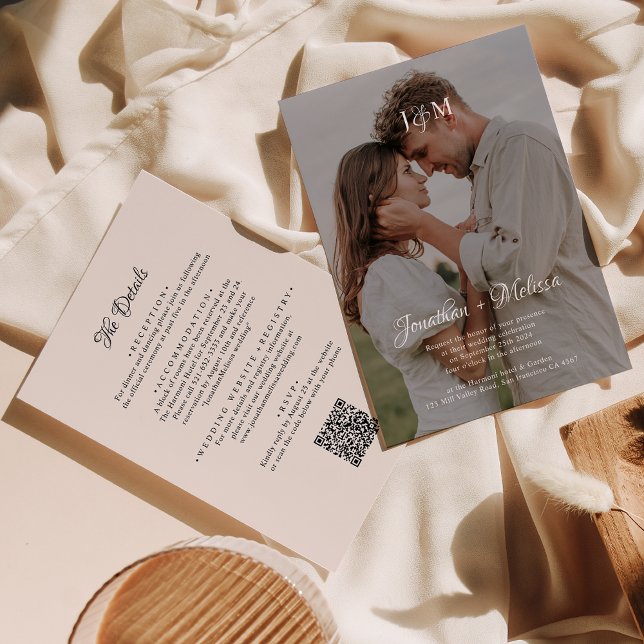 Invitation Code QR Tout en un Mariage de superposition de mon (Créateur téléchargé)