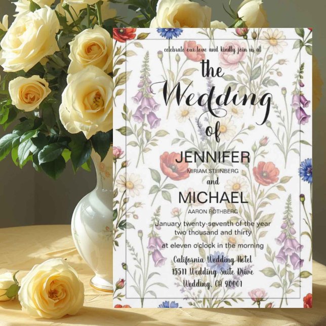 Invitation Code QR Wildflower | Simple Mariage Floral (Créateur téléchargé)