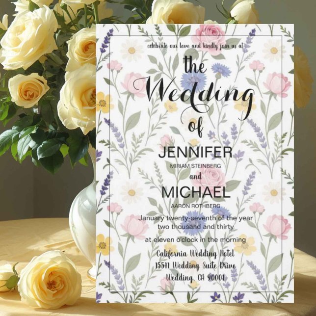 Invitation Code QR Wildflower | Simple Mariage Floral (Créateur téléchargé)
