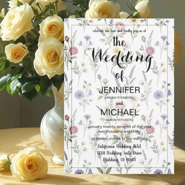 Invitation Code QR Wildflower | Simple Mariage Floral (Créateur téléchargé)