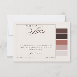 Invitation Code vestimentaire formel calligraphié ivoire marr