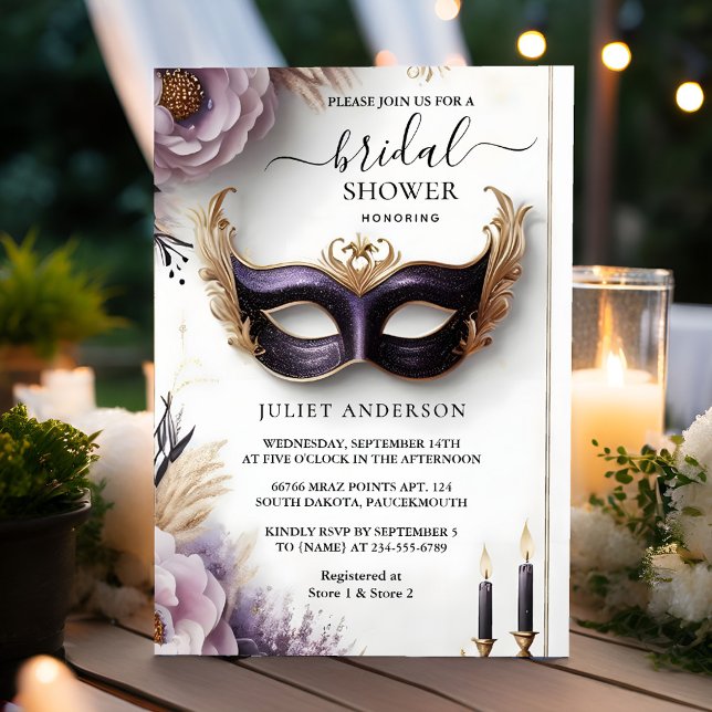 Invitation Code vestimentaire Prom Masquerade Ball Fête des m (Créateur téléchargé)
