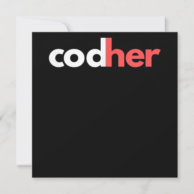 Invitation Codher Girl Programmer Femmes Ingénieur de tige Am (Devant)