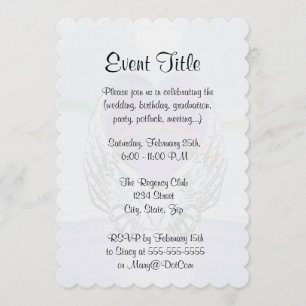 Invitation Coeur, Ange Ailes & Océan