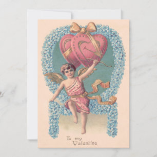 Invitation Cœur Arc Flèche de Cupidon Myosotis