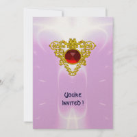 COEUR CELTIQUE, rouge vif, or violet rose