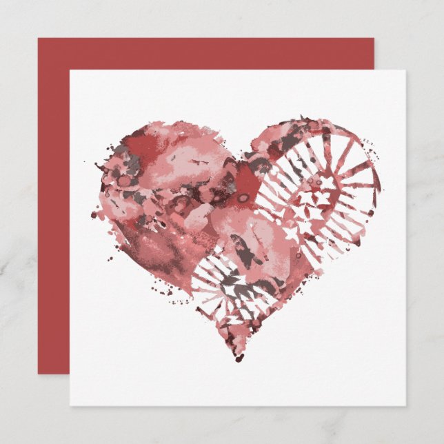 Invitation coeur de démarrage (Devant / Derrière)