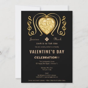Invitation Coeur de diamant jaune pour la Saint-Valentin