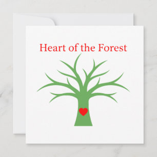 Invitation Cœur de la forêt Arbre d'amour de la nature mini