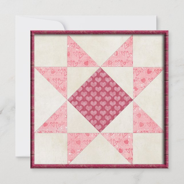 Invitation Coeur de la surface amoureuse (Devant)