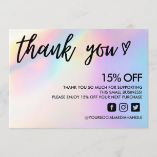 Invitation Coeur de Merci de changement de couleur