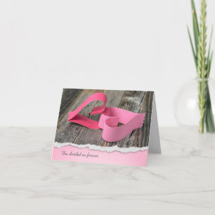 Invitation coeur de papier avec anniversaire déchiré