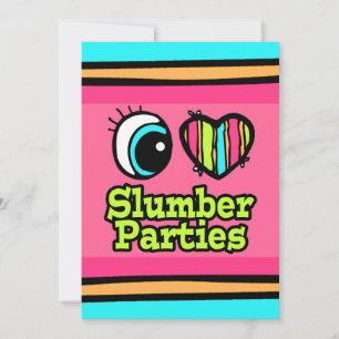 Invitation Coeur des yeux brillants J'aime les parties de boi