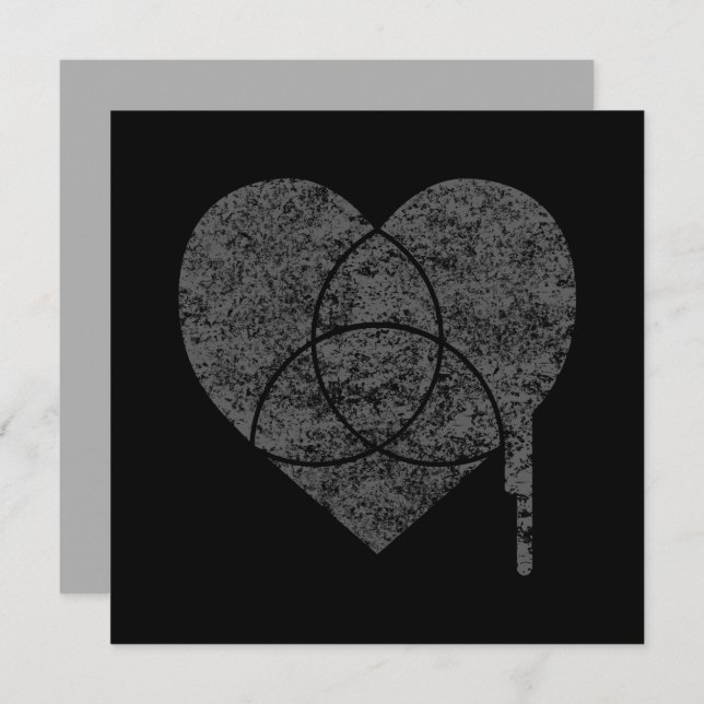 Invitation coeur du graphique (Devant / Derrière)